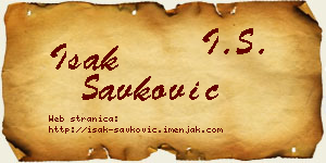 Isak Savković vizit kartica